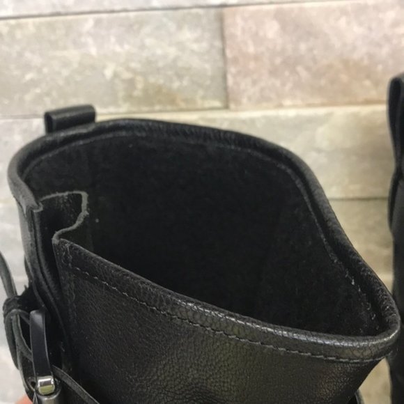 Geox Asheely Women's Leather Mid-Calf Biker Boot - Picture 8 of 9